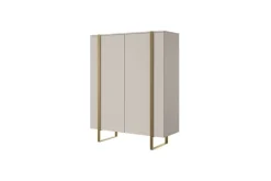 Bogart Komody*VERICA KOMODA 120 2D - cashmere / złote nogi