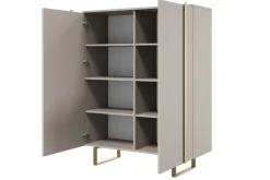 Bogart Komody*VERICA KOMODA 120 2D - cashmere / złote nogi