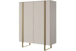 Bogart Komody*VERICA KOMODA 120 2D - cashmere / złote nogi