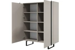 Bogart Komody*VERICA KOMODA 120 2D - cashmere / czarne nogi