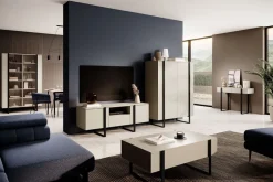 Bogart Komody*VERICA KOMODA 120 2D - cashmere / czarne nogi