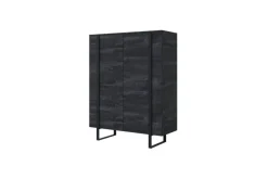 Bogart Komody*VERICA KOMODA 120 2D - charcoal flow / czarne nogi