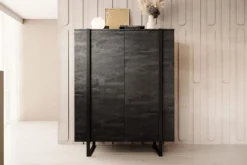 Bogart Komody*VERICA KOMODA 120 2D - charcoal flow / czarne nogi