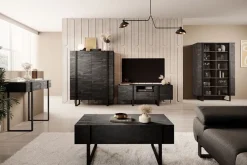 Bogart Komody*VERICA KOMODA 120 2D - charcoal flow / czarne nogi