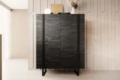 Bogart Komody*VERICA KOMODA 120 2D - charcoal flow / czarne nogi