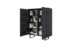 Bogart Komody*VERICA KOMODA 120 2D - charcoal flow / czarne nogi