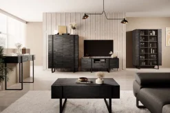 Bogart Komody*VERICA KOMODA 120 2D - charcoal flow / czarne nogi