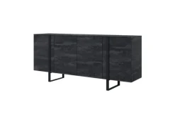 Bogart Komody*VERICA KOMODA 200 4D - charcoal flow / czarne nogi