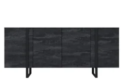 Bogart Komody*VERICA KOMODA 200 4D - charcoal flow / czarne nogi