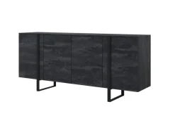 Bogart Komody*VERICA KOMODA 200 4D - charcoal flow / czarne nogi