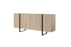 Bogart Komody*VERICA KOMODA 200 4D - dąb biszkoptowy / czarne nogi