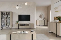 Bogart Komody*VERICA KOMODA 200 4D - dąb biszkoptowy / czarne nogi