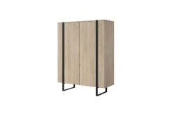 Bogart Komody*VERICA KOMODA 120 2D - dąb biszkoptowy / czarne nogi