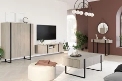 Bogart Komody*VERICA KOMODA 120 2D - dąb biszkoptowy / czarne nogi