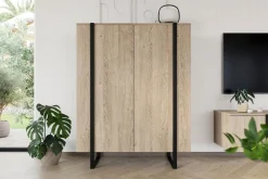 Bogart Komody*VERICA KOMODA 120 2D - dąb biszkoptowy / czarne nogi