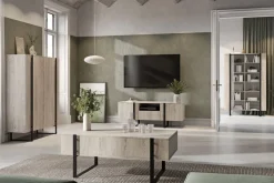 Bogart Komody*VERICA KOMODA 120 2D - dąb biszkoptowy / czarne nogi