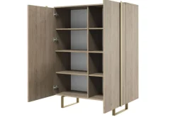 Bogart Komody*VERICA KOMODA 120 2D - dąb biszkoptowy / złote nogi