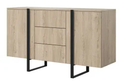 Bogart Komody*VERICA KOMODA 150 2D3SZ - dąb biszkoptowy / czarne nogi