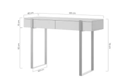 Bogart Stoliki Kawowe I Ławy*VERICA KONSOLA 120 2SZ - charcoal flow / złote nogi