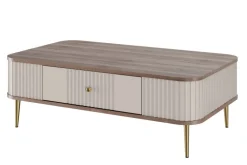 Bogart Stoliki Kawowe I Ławy*VESPER ŁAWA 103 1SZ - cashmere mdf / orzech / złote nogi