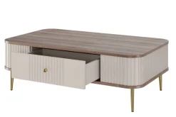 Bogart Stoliki Kawowe I Ławy*VESPER ŁAWA 103 1SZ - cashmere mdf / orzech / złote nogi