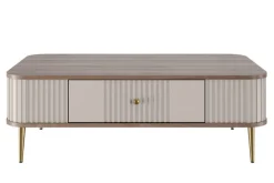 Bogart Stoliki Kawowe I Ławy*VESPER ŁAWA 103 1SZ - cashmere mdf / orzech / złote nogi