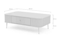 Bogart Stoliki Kawowe I Ławy*VESPER ŁAWA 103 1SZ - cashmere mdf / orzech / złote nogi