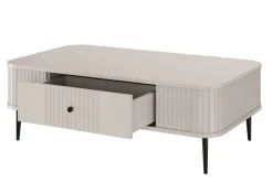 Bogart Stoliki Kawowe I Ławy*VESPER ŁAWA 103 1SZ - cashmere mdf / cashmere / czarne nogi