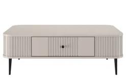 Bogart Stoliki Kawowe I Ławy*VESPER ŁAWA 103 1SZ - cashmere mdf / cashmere / czarne nogi