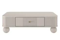 Bogart Stoliki Kawowe I Ławy*VESPER ŁAWA 103 1SZ - cashmere mdf / cashmere / złote uchwyty / nogi kule