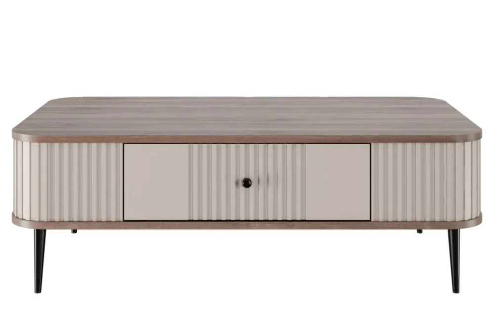 Bogart Stoliki Kawowe I Ławy*VESPER ŁAWA 103 1SZ - cashmere mdf / orzech / czarne nogi