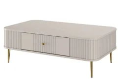 Bogart Stoliki Kawowe I Ławy*VESPER ŁAWA 103 1SZ - cashmere mdf / cashmere / złote nogi