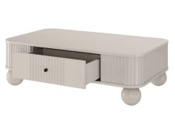 Bogart Stoliki Kawowe I Ławy*VESPER ŁAWA 103 1SZ - cashmere mdf / cashmere / czarne uchwyty / nogi kule