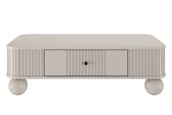 Bogart Stoliki Kawowe I Ławy*VESPER ŁAWA 103 1SZ - cashmere mdf / cashmere / czarne uchwyty / nogi kule