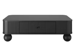 Bogart Stoliki Kawowe I Ławy*VESPER ŁAWA 103 1SZ - czarny mdf / czarny mdf / czarne uchwyty / nogi kule