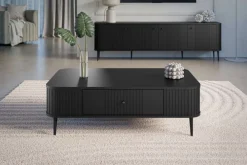 Bogart Stoliki Kawowe I Ławy*VESPER ŁAWA 103 1SZ - czarny mdf / czarny mdf / czarne nogi