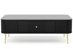 Bogart Stoliki Kawowe I Ławy*VESPER ŁAWA 103 1SZ - czarny mdf / czarny mdf / złote nogi