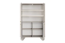 Bogart Szafki I Regały*VESPER WITRYNA 103 2D - cashmere mdf / cashmere / złote uchwyty / nogi kule