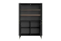 Bogart Szafki I Regały*VESPER WITRYNA 103 2D - czarny mdf / czarny mdf / złote nogi