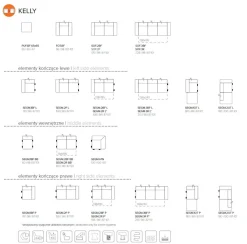 Wajnert Narożniki Do Salonu|Narożniki*narożnik Kelly z funkcją spania i pojemnikiem