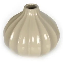 ArteHome Wazony*Wazon kremowy w niepowtarzalnym kształcie pąka maku 20x20 cm