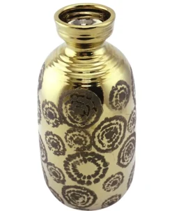 ArteHome Wazony*Wazon złoty roślinny motyw Golden Vase 31 cm