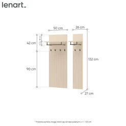 Lenart Wieszaki Do Przedpokoju|Wieszaki*Wieszak do przedpokoju TREND TG-06 Beż piaskowy + czarny
