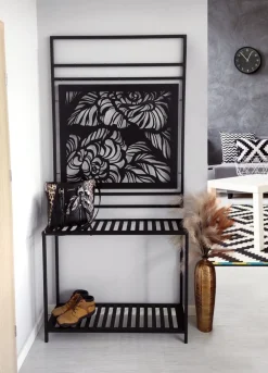 ArteHome Wieszaki*Wieszak loftowy 80-100/210cm metalowy Kwiaty na ubrania i dodatki w minimalistycznym stylu