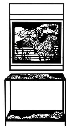 ArteHome Wieszaki*Wieszak loftowy 80-100/210cm Żurawie metalowy na ubrania i dodatki w minimalistycznym stylu