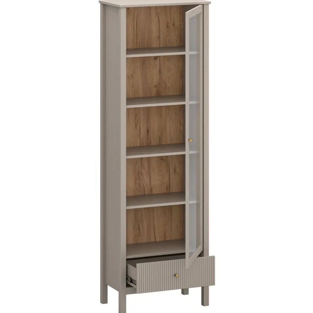 Mebelbos Witryny Do Jadalni|Witryny Do Salonu*Witryna z szufladą kolor taupe KLEO Lewa / Prawa KLEO KL-11