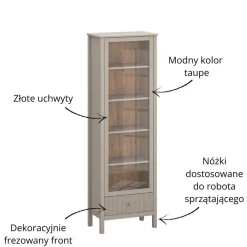 Mebelbos Witryny Do Jadalni|Witryny Do Salonu*Witryna z szufladą kolor taupe KLEO Lewa / Prawa KLEO KL-11