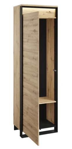 Lenart Szafki I Regały Do Biura|Szafy Do Przedpokoju*Wąska szafa na wieszaki Quant QG-01 dąb artisan
