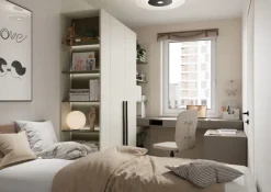 Dzieci Lenart Szafki I Regały Do Biura|Szafki I Regały Do Pokoju Młodzieżowego*Wąski regał otwarty do pokoju młodzieżowego WO-05 Woow kolor szampański / eukaliptus