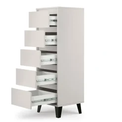 Mebelbos Komody Do Biura|Komody Do Przedpokoju*Wysoka kaszmirowa komoda z pięcioma szufladami, skandynawska BORG